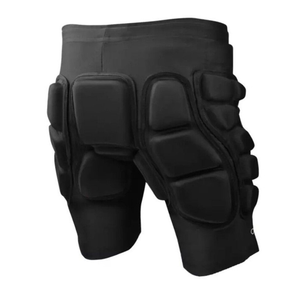 OHOHAI Padded Sports Shorts Hip Protective 0.98'' Extra Thick 3D, Black, S BIN 1